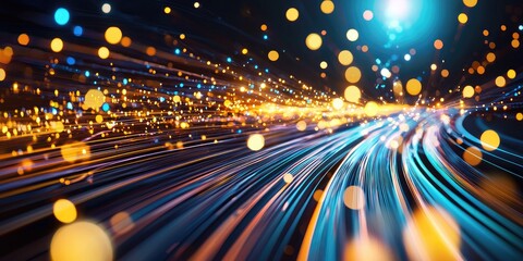 Leinwandbilder - A world of data and light, where information flowed like a river, shaping our lives and connecting us across vast distances.