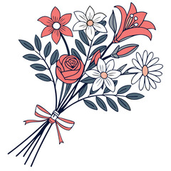 Wall Mural - vector illustration of a flower generated vector