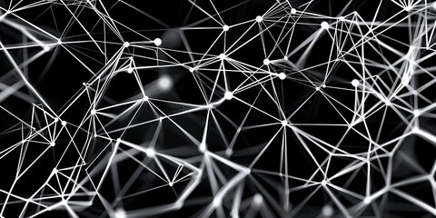 Fototapete - A dynamic abstract wireframe backdrop, a symphony of interconnected lines and shapes, hinting at futuristic technologies and cutting-edge design. A vibrant illustration r