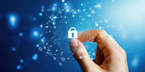 Leinwandbilder - A digital fortress is being built, one keystroke at a time. A person, clad in the anonymity of their keyboard, enters a password to unlock their confidential data, ensuri