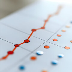 Poster - Data Visualization with Upward Trend Line on Graph Displaying Growth