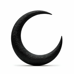 Poster - Minimalist Drawing of a Crescent Moon in Balanced Position