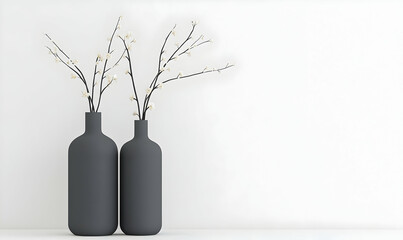 Poster - Elegant Timeless Vase Display with Minimalist Branches and Design