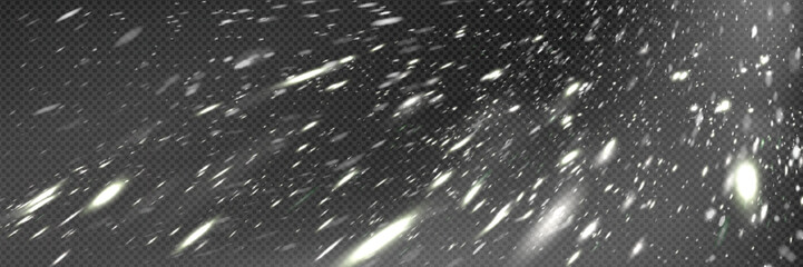 Wall Mural - sparkling snowfall flakes create dazzling snowstorm effect. glimmering particles shine in whirling b