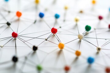 Poster - visualization of complex connections in an abstract social network, abstract visualization of a soci