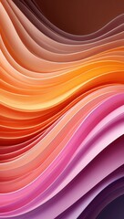 Poster - Colorful wavy patterns create an abstract and vibrant background with smooth transitions of hues in warm tones