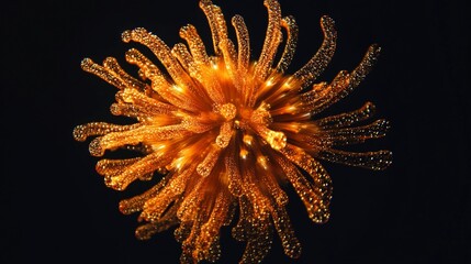 Aufkleber - Golden Abstract Burst: A Captivating Display of Light and Texture