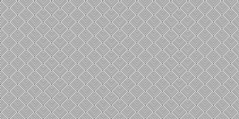 Poster - abstract overlapping vector abstract pattern wave lines fabric white and gray square line background