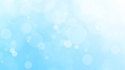 Vector abstract blue sky background with blur bokeh light effect. Blur bokeh light effect on blue background, Blurred under water with bright light or christmas feeling fresh and beautiful.
