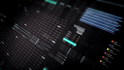 Poster - Dynamic data visuals for business info graphics, animated charts, and data-driven insights for a business meeting mock-up. Explore the world of trading, stock exchanges, and crypto