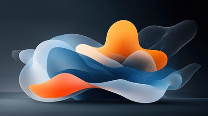 Poster - Abstract fluid shapes
