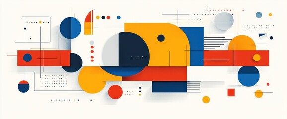 Poster - Abstract geometric shapes in vibrant colors (1)