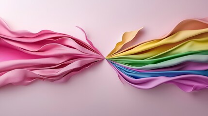 Aufkleber - Creative studio vibrant color flow art installation and aerial perspective of contemporary design