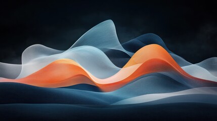 Poster - Abstract wavy landscape