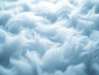 Poster - Soft, fluffy white texture resembling clouds or cotton in a bright, well-lit space for creative backgrounds
