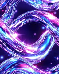 Fototapete - Mesmerizing purple and blue abstract background with fluid patterns and ethereal color blends
