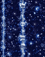 Poster - Captivating blue background filled with glimmering stars creating a mystical night sky scene