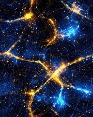 Poster - Massive cluster of stars shining brightly against a dark cosmic background presenting a stunning view
