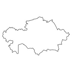 Poster - Blank Kazakhstan map outline, perfect for infographics, education, and design