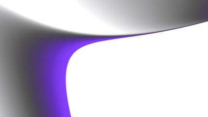 Poster - Blurred transparent gradient background. Elegant purple wavy line on Transparent png overlay background