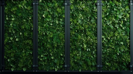 Aufkleber - A dense backdrop of lush green leaves offers a tranquil aesthetic with subtle light and shadow, providing ideal copy space for banners and backgrounds