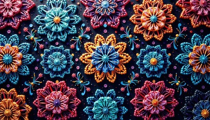 Wall Mural - Geometric lace motif, repeating lines & spaces , minimal, network
