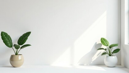 Wall Mural - Pure white background, elegant minimalist aesthetic, image, simple