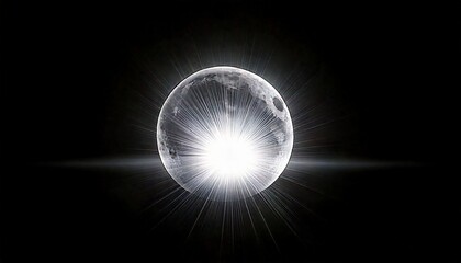 Wall Mural - white light on black background
