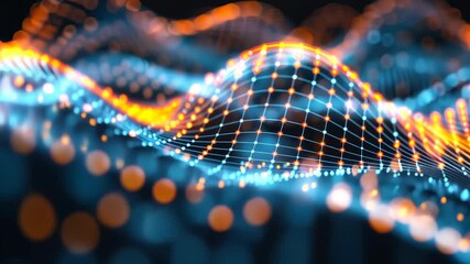 Fototapete - Explore stunning animated waveforms showcasing vibrant colors and patterns in a captivating digital setting full of energy