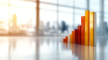 Poster - A vibrant bar chart displays data points in various colors over a clean white background, ideal for business presentations or analytics discussions in modern settings
