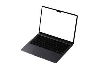 Leinwandbilder - Laptop Mockup with Transparent Background PNG