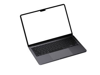 Leinwandbilder - Laptop Mockup with Transparent Background PNG