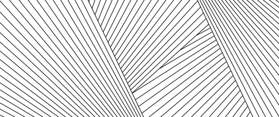 Wall Mural - abstract black and white blend line art background vector. wallpaper design with wavy line in motion