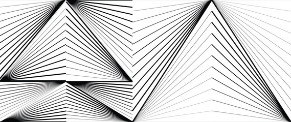 Wall Mural - abstract black and white blend line art background vector. wallpaper design with wavy line in motion