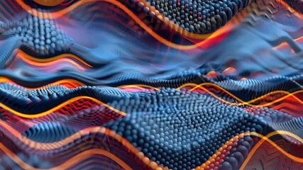 Poster - Witness the captivating dance of kinetic art as colors and textures intertwine in an engaging visual display