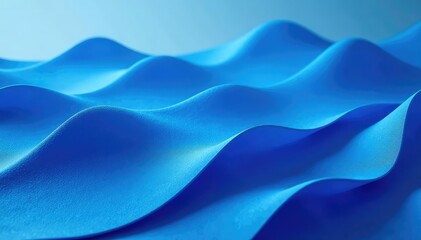 Wall Mural - Abstract wavy lines, textured surface, calming blue hues, repeat, abstract