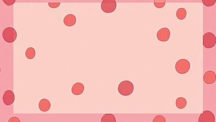Poster - Pastel pink background with scattered red circles