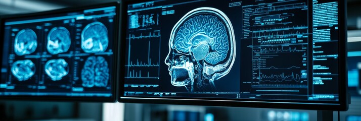Poster - Brain Scan and Medical Data Analysis on Multiple Monitors in Futuristic Healthcare Setting