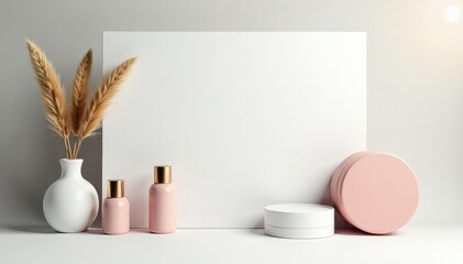 Wall Mural - white backdrop, pristine setting for luxury items, shot, smooth