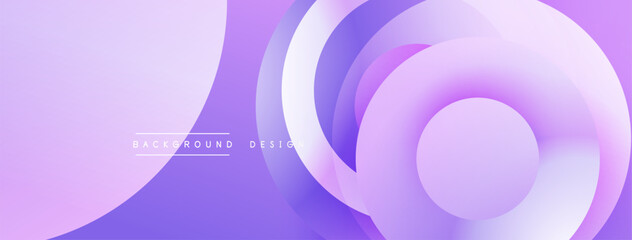 Aufkleber - Abstract purple design. Concentric circles create dynamic visual effect. Smooth gradients, modern aesthetic. Minimalist composition, clean lines. Perfect backdrop.