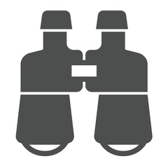 Poster - binoculars solid icon, eco tourism concept. vector graphics. binocular spyglass tool, magnifying sig