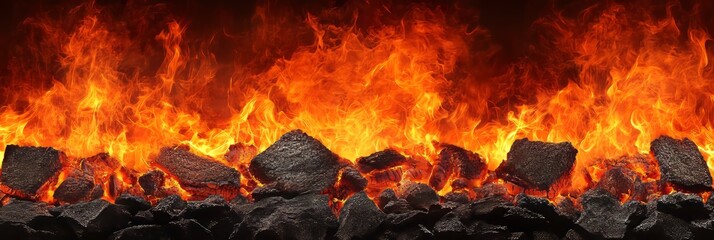 Poster - a witch for halloween with fire embers over a dark backdrop, accompanied by a fire sparks background
