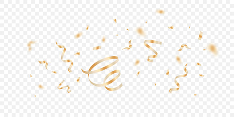 Wall Mural - golden confetti background for festival decoration vector illustration