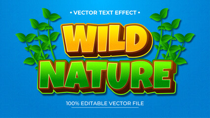 Poster - Wild Nature 3d text effect and editable text effect