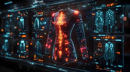 Poster - holographic fashion design tool with 3d clothing customization