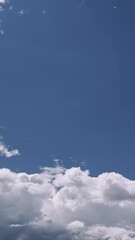 Wall Mural - Gently Cloud Sky Blue Moving In Blue Sky Abstract Cloud. Fantasy Clouds. Flight Of Fancy. Colorful Cloudy Dramatic Sky With Fluffy Clouds. Natural Background. Time Lapse Time-lapse. Weather Concept