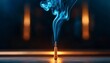 © Aofintarapak - A burning incense stick with fragrant smoke curling upwards in a temple. Temple prayer smoke rises.