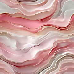 Poster - Close-up view of luxurious red and pink agate featuring intricate gold detailing, set against a soft, light background SEAMLESS PATTERN