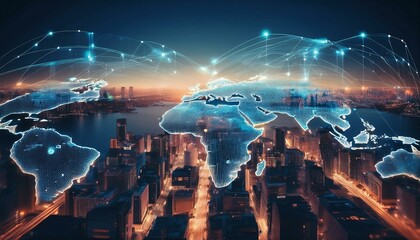 world wide web with global map