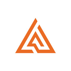 Abstract Triangle Letter A Logo design vector template isolated on white background